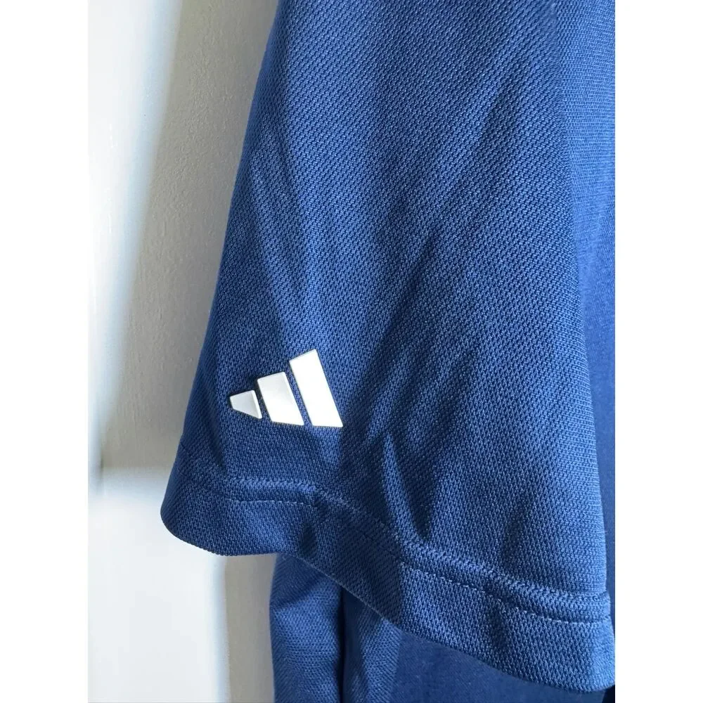 Adidas Golf Polo Men's L Navy Blue Dodge Chrysler Jeep Ram Logo Shirt